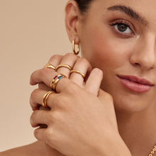 Cargar imagen en el visor de la galería, Anillo apilable con piedra natal - Moroveta