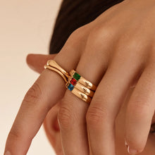 Cargar imagen en el visor de la galería, Anillo apilable con piedra natal - Moroveta