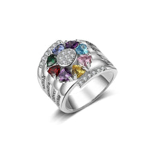Cargar imagen en el visor de la galería, Anillo con nombres y piedras de nacimiento - Moroveta