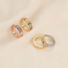 Cargar imagen en el visor de la galería, Anillo con piedras natales de los hijos - Moroveta