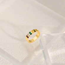 Cargar imagen en el visor de la galería, Anillo con piedras natales de los hijos - Moroveta