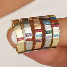 Cargar imagen en el visor de la galería, Anillo con piedras natales de los hijos - Moroveta