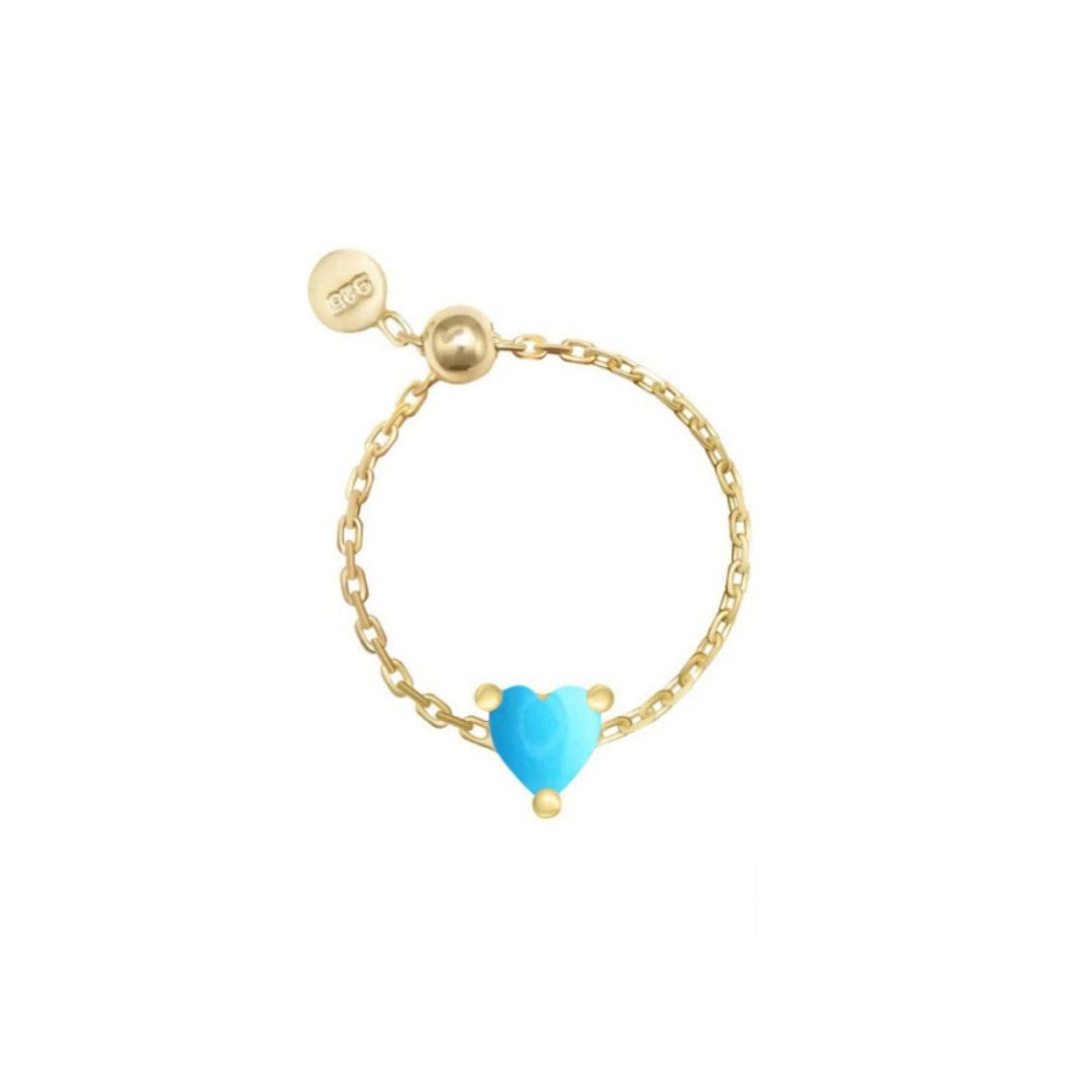 Anillo de cadena con piedra brillante - Moroveta