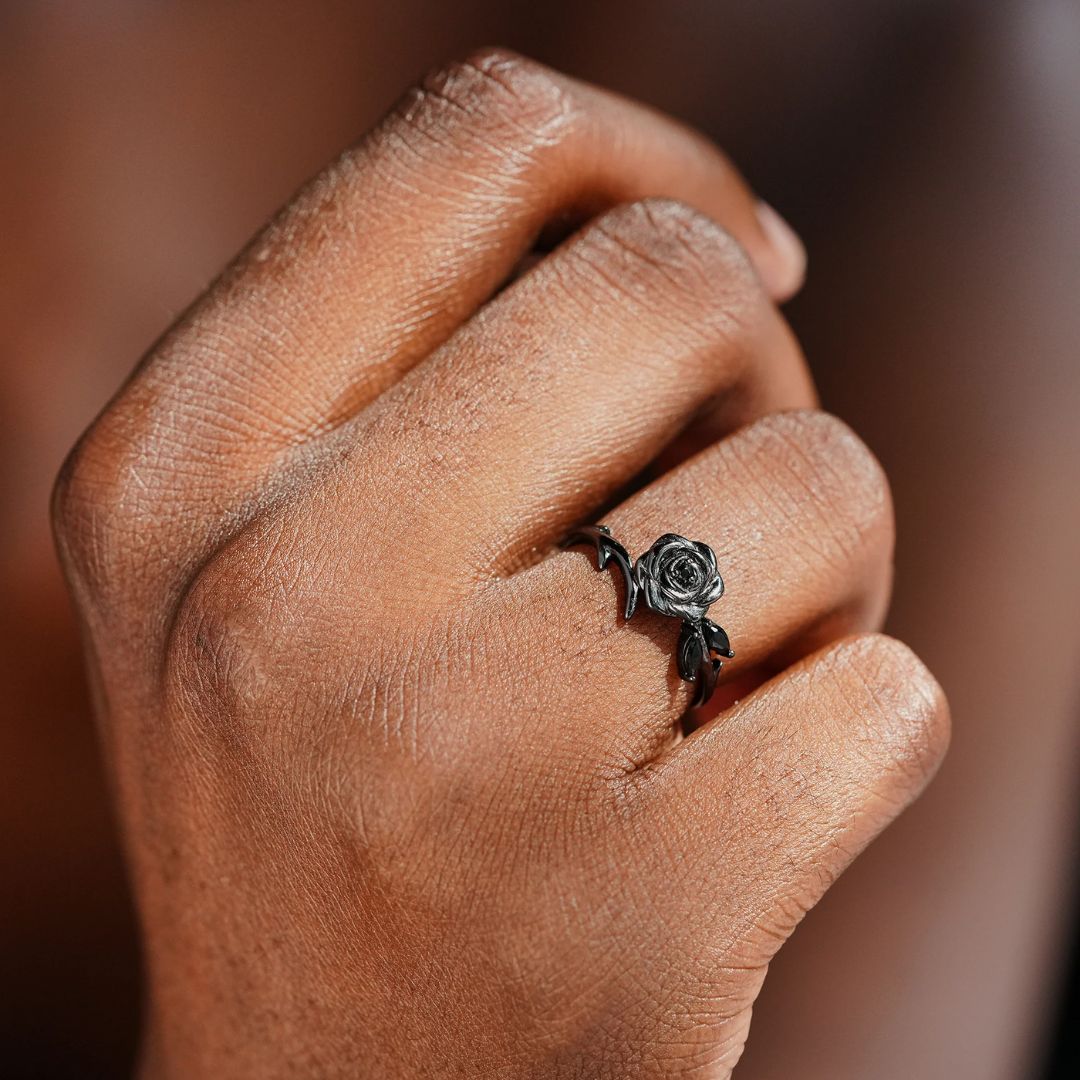 Anillo de Rosa Negra - Soy fuerte - Moroveta