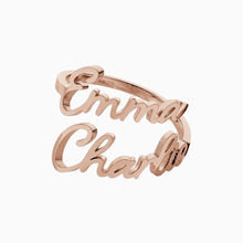 Cargar imagen en el visor de la galería, Anillo personalizado con dos nombres - Moroveta