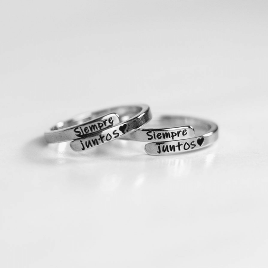 Anillos ajustables "Siempre juntos" - Moroveta
