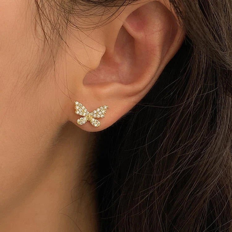 Aretes Mariposa con perlas - Moroveta