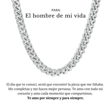 Cargar imagen en el visor de la galería, Cadena estilo cubana - Para el hombre de mi vida - Moroveta