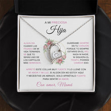 Cargar imagen en el visor de la galería, Collar "A mi preciosa hija - Mamá" con caja - Moroveta