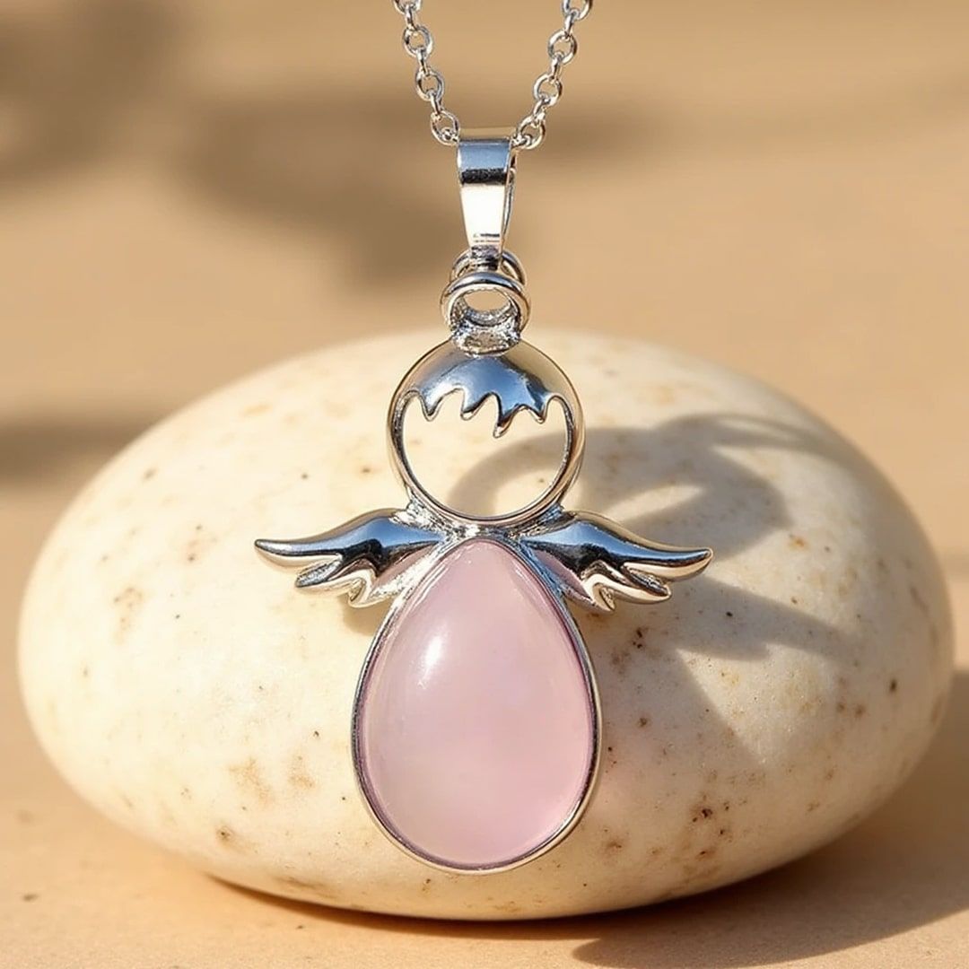 Collar Ángel Guardián con Piedra Natural - Moroveta