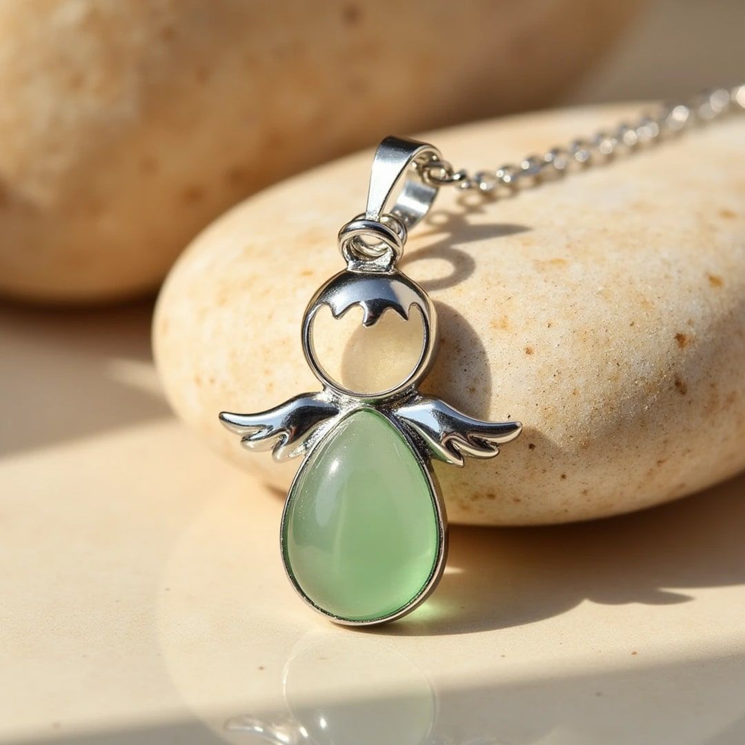 Collar Ángel Guardián con Piedra Natural - Moroveta