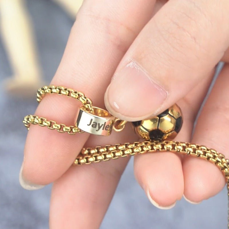 Collar balón de fútbol con nombre personalizado - Moroveta