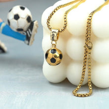 Cargar imagen en el visor de la galería, Collar balón de fútbol con nombre personalizado - Moroveta