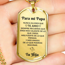 Cargar imagen en el visor de la galería, Collar con colgante - Para mi Papá De tu Hija - Moroveta