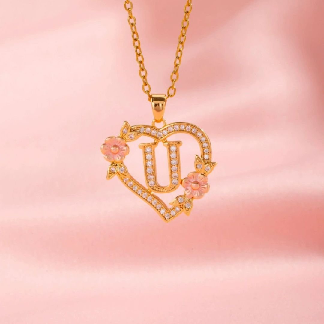Collar con inicial en corazón - Moroveta