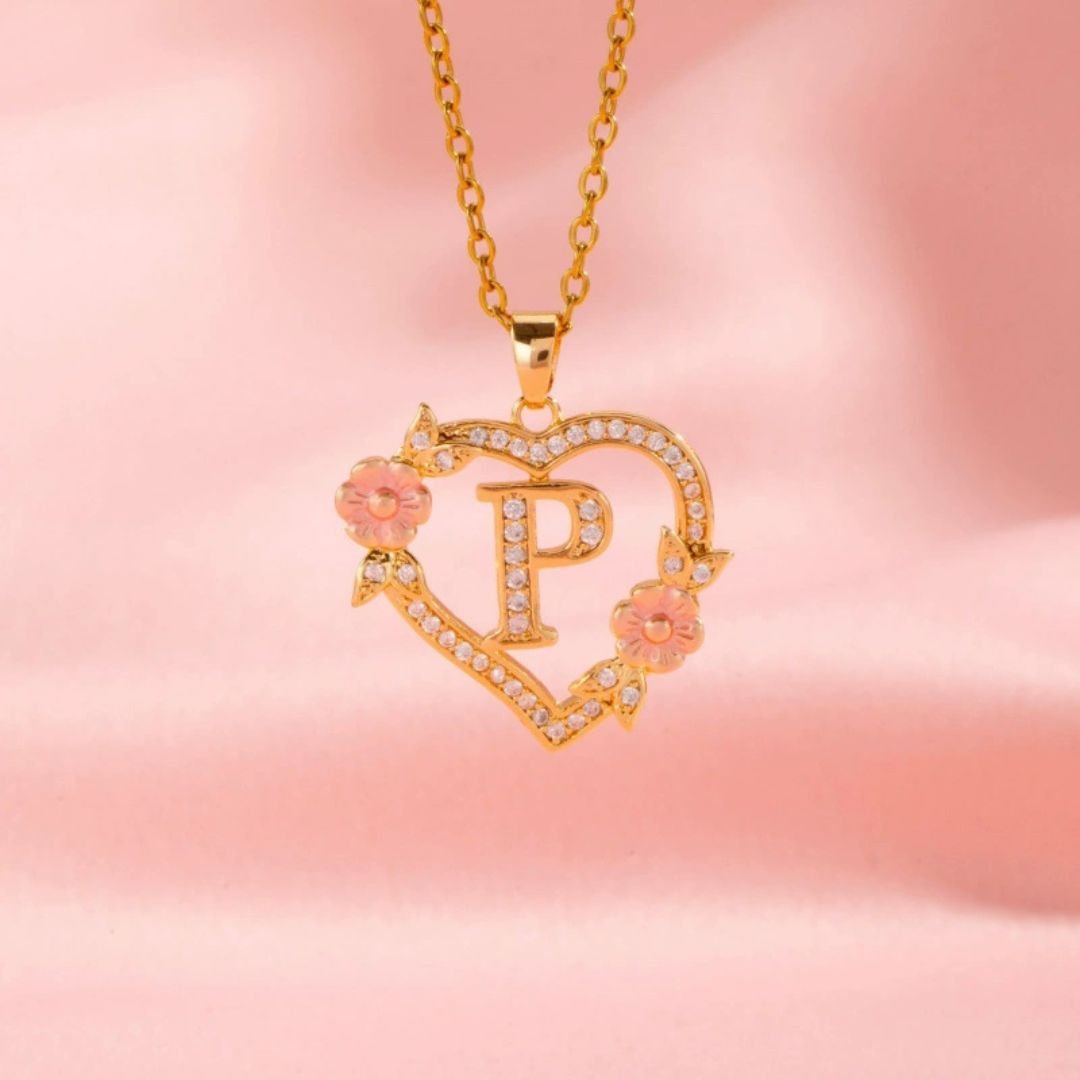 Collar con inicial en corazón - Moroveta