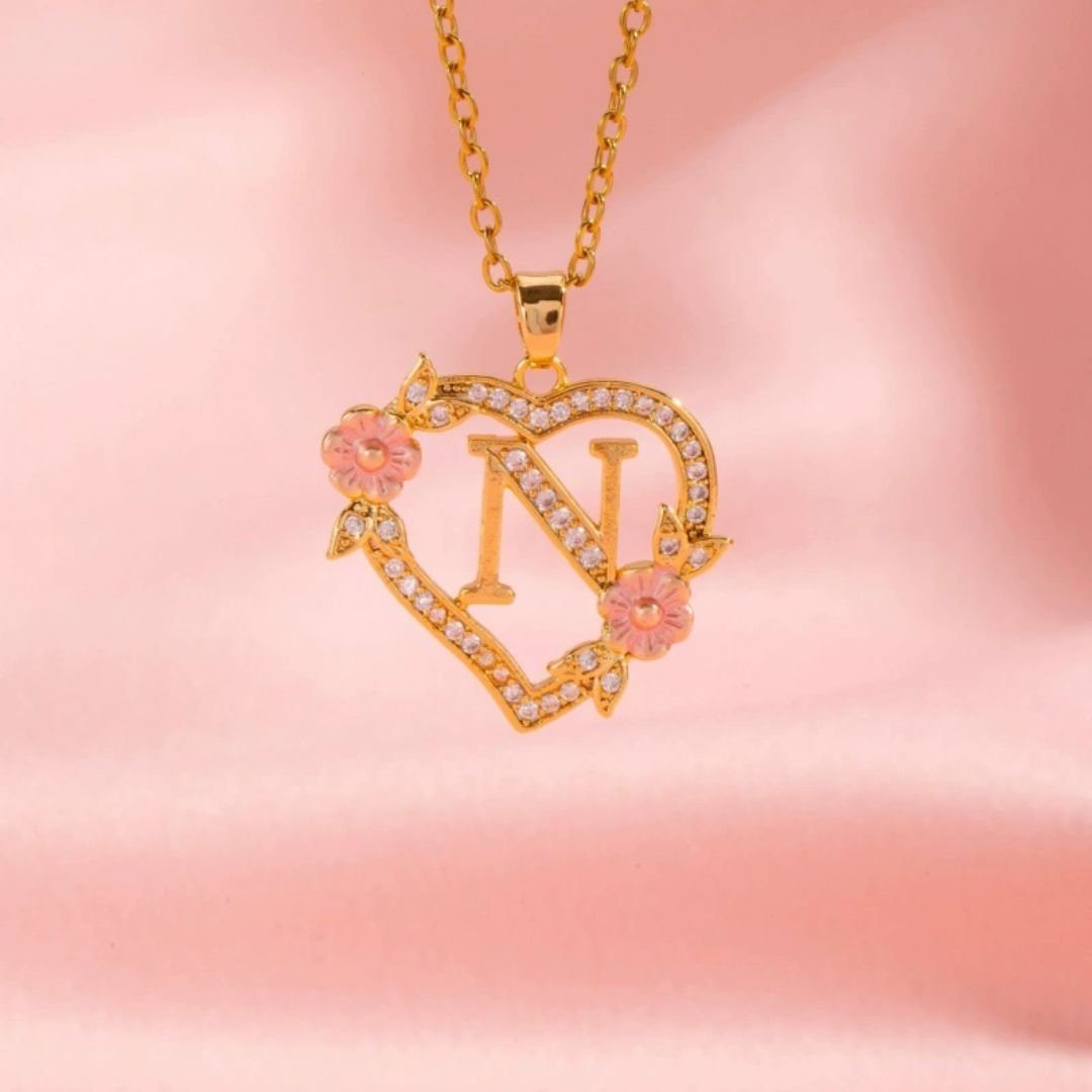 Collar con inicial en corazón - Moroveta