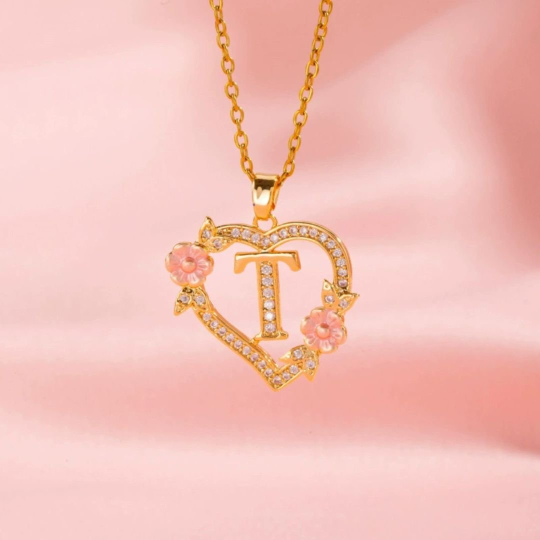 Collar con inicial en corazón - Moroveta