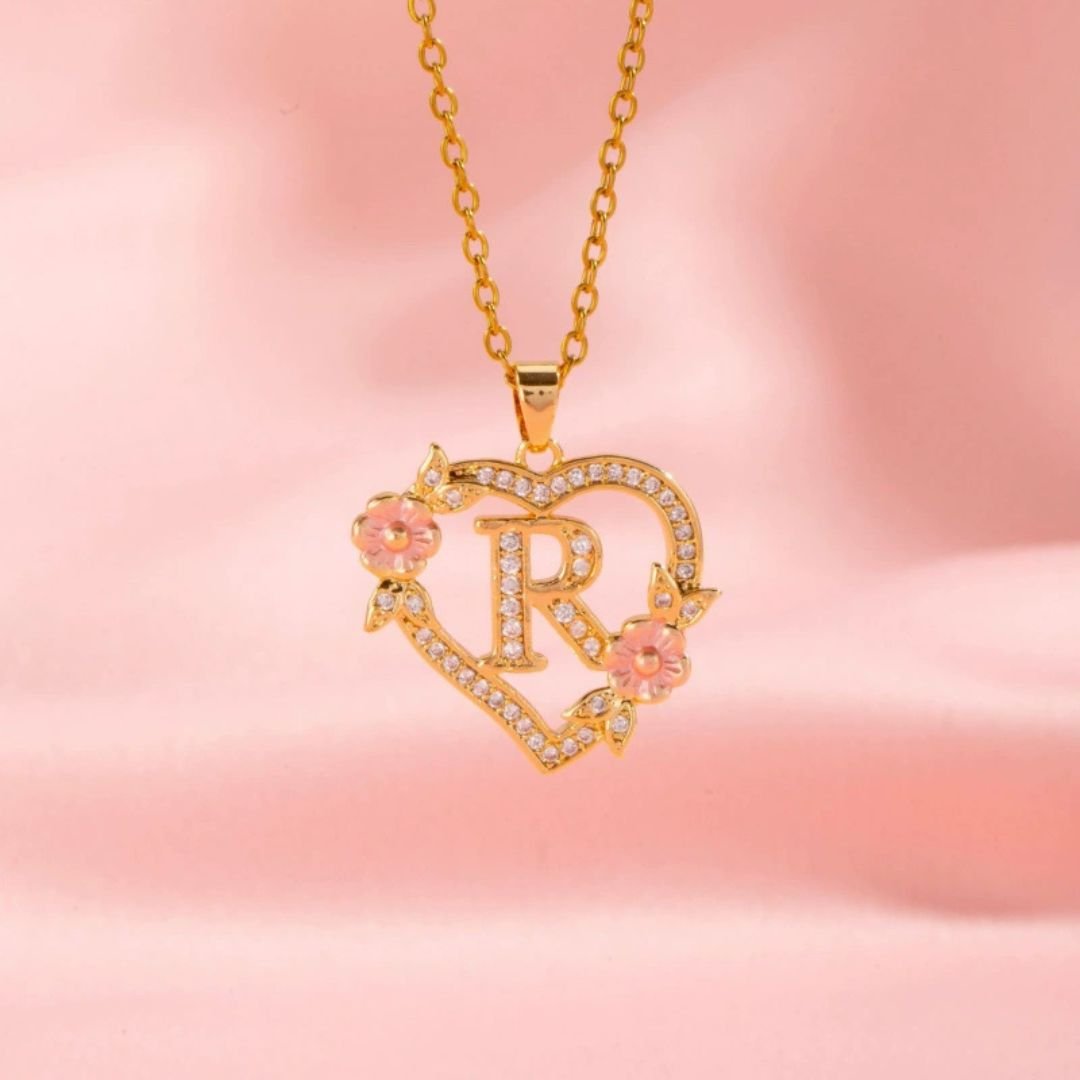 Collar con inicial en corazón - Moroveta