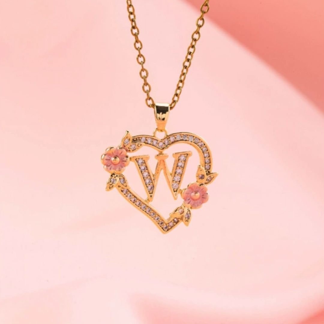 Collar con inicial en corazón - Moroveta