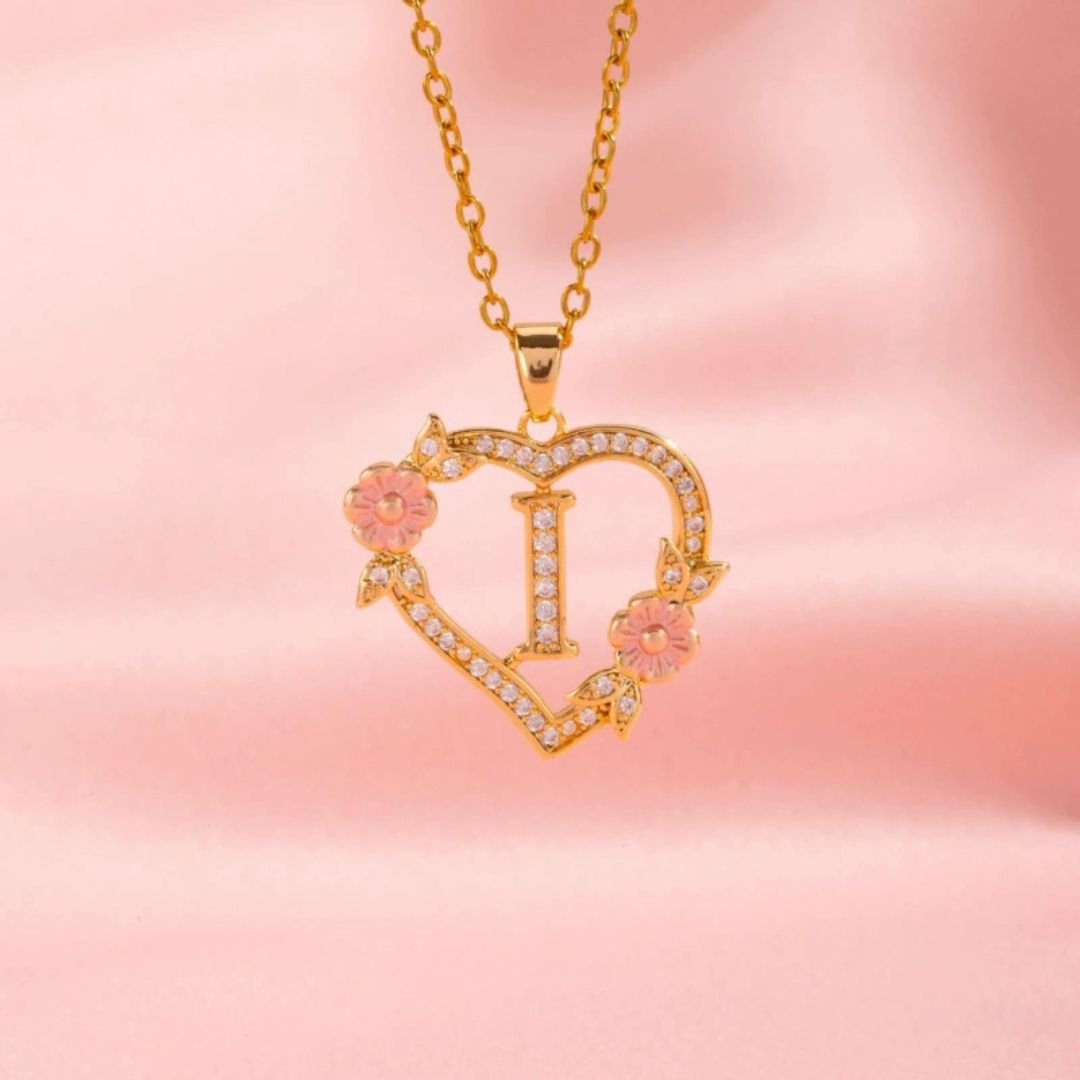 Collar con inicial en corazón - Moroveta