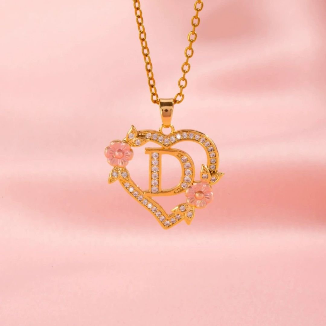 Collar con inicial en corazón - Moroveta