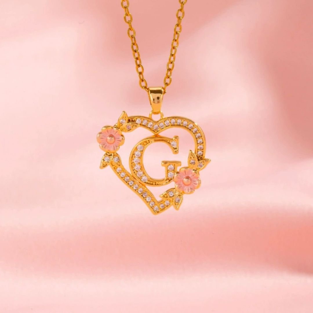 Collar con inicial en corazón - Moroveta