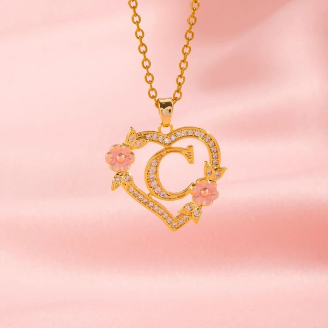 Collar con inicial en corazón - Moroveta