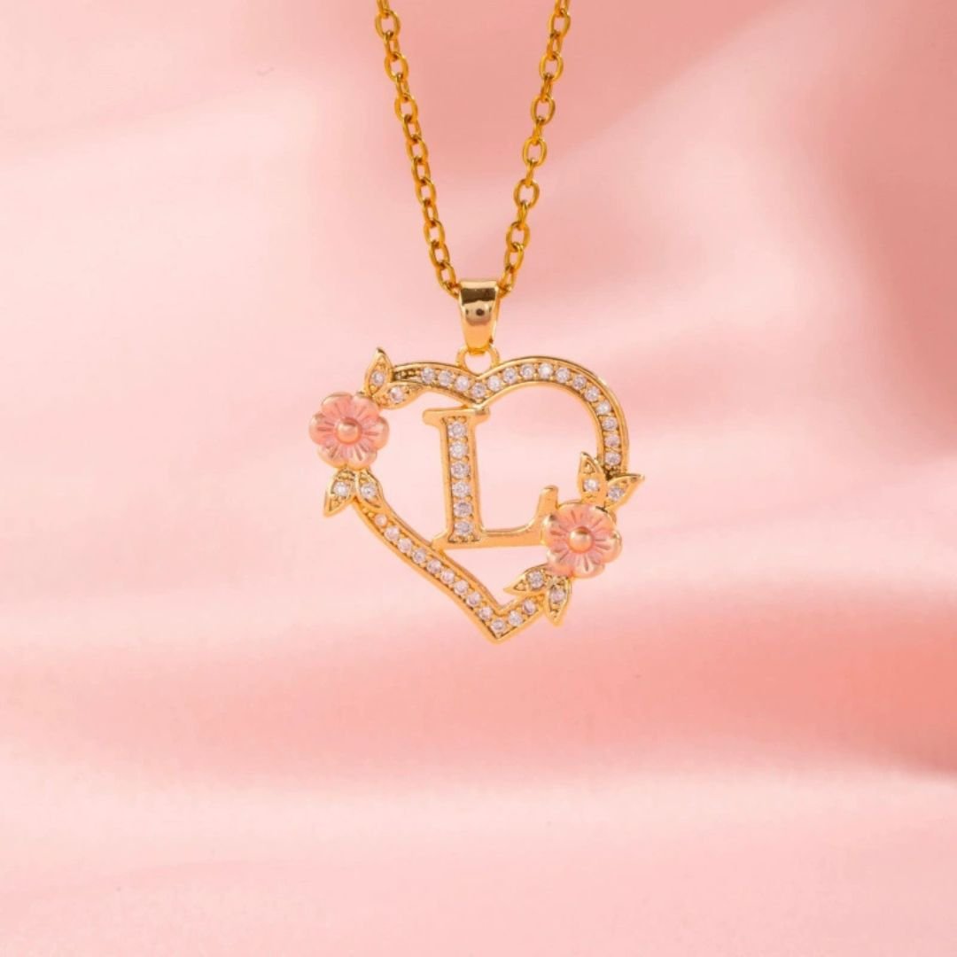 Collar con inicial en corazón - Moroveta