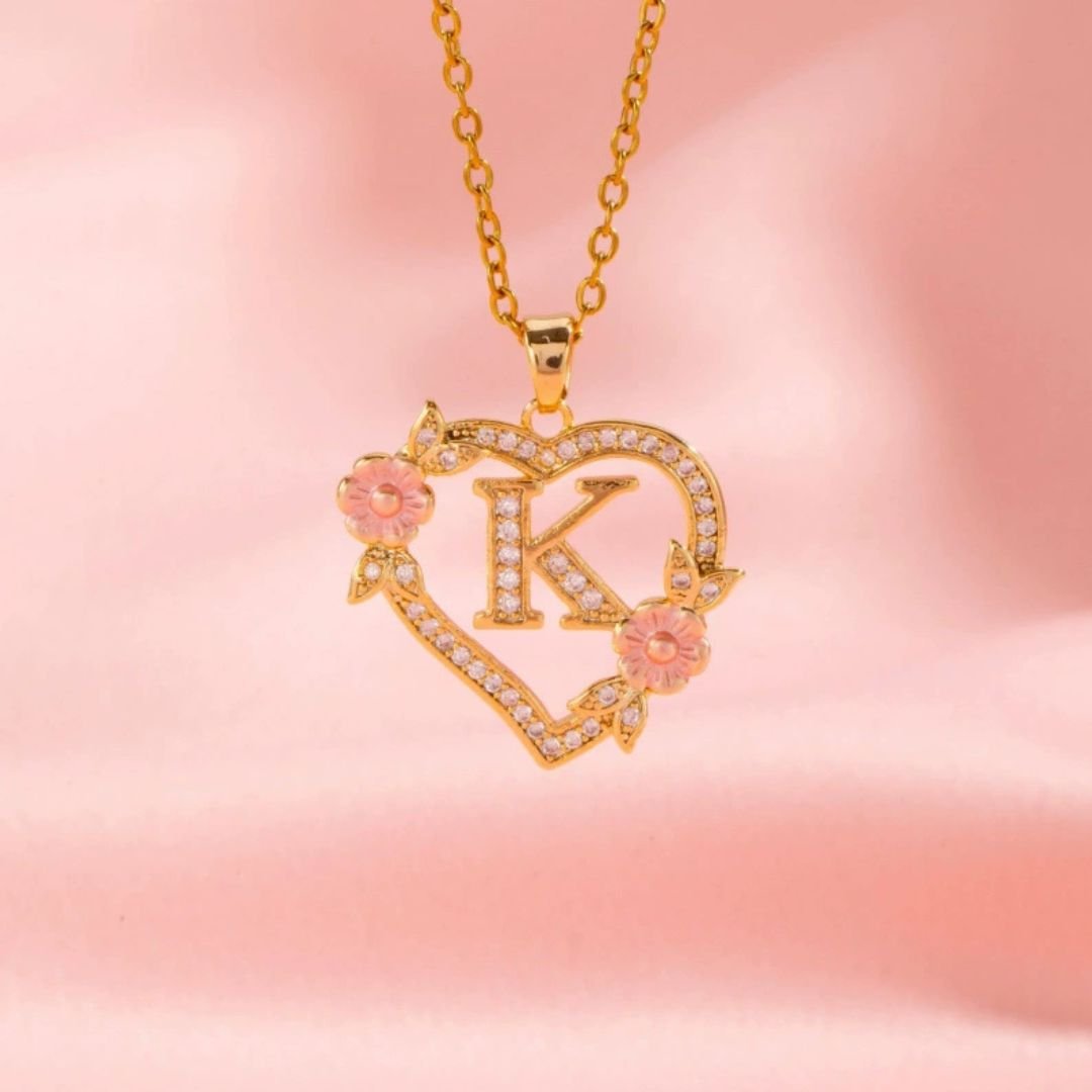Collar con inicial en corazón - Moroveta