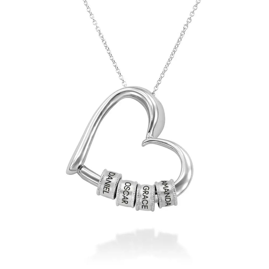 Collar corazón personalizado con nombres - Moroveta
