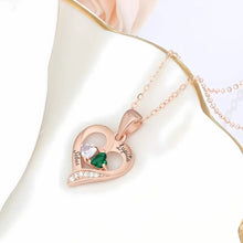Cargar imagen en el visor de la galería, Collar de corazón personalizado con piedras de nacimiento - Moroveta