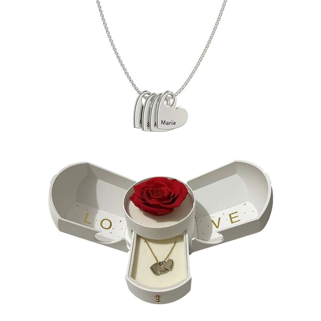 Collar de corazones amor eterno - Moroveta