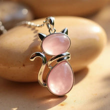 Cargar imagen en el visor de la galería, Collar de gato con piedra natural - Moroveta