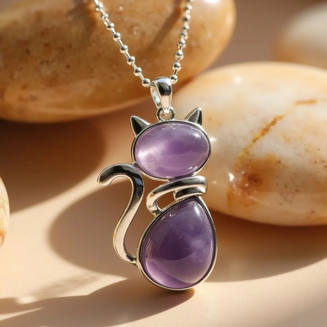 Collar de gato con piedra natural - Moroveta