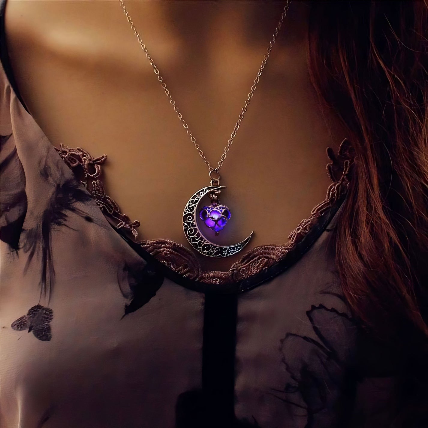 Collar de piedra de luna encantada - Moroveta
