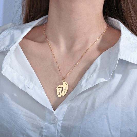 Collar Personalizado Pies Eternos - Moroveta