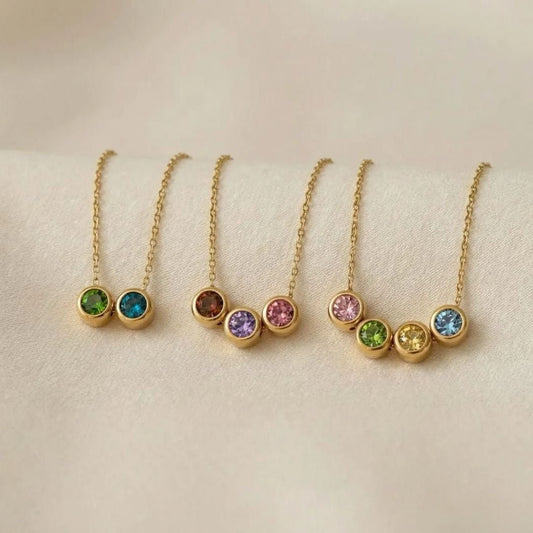 Collar piedras de nacimiento personalizado - Moroveta