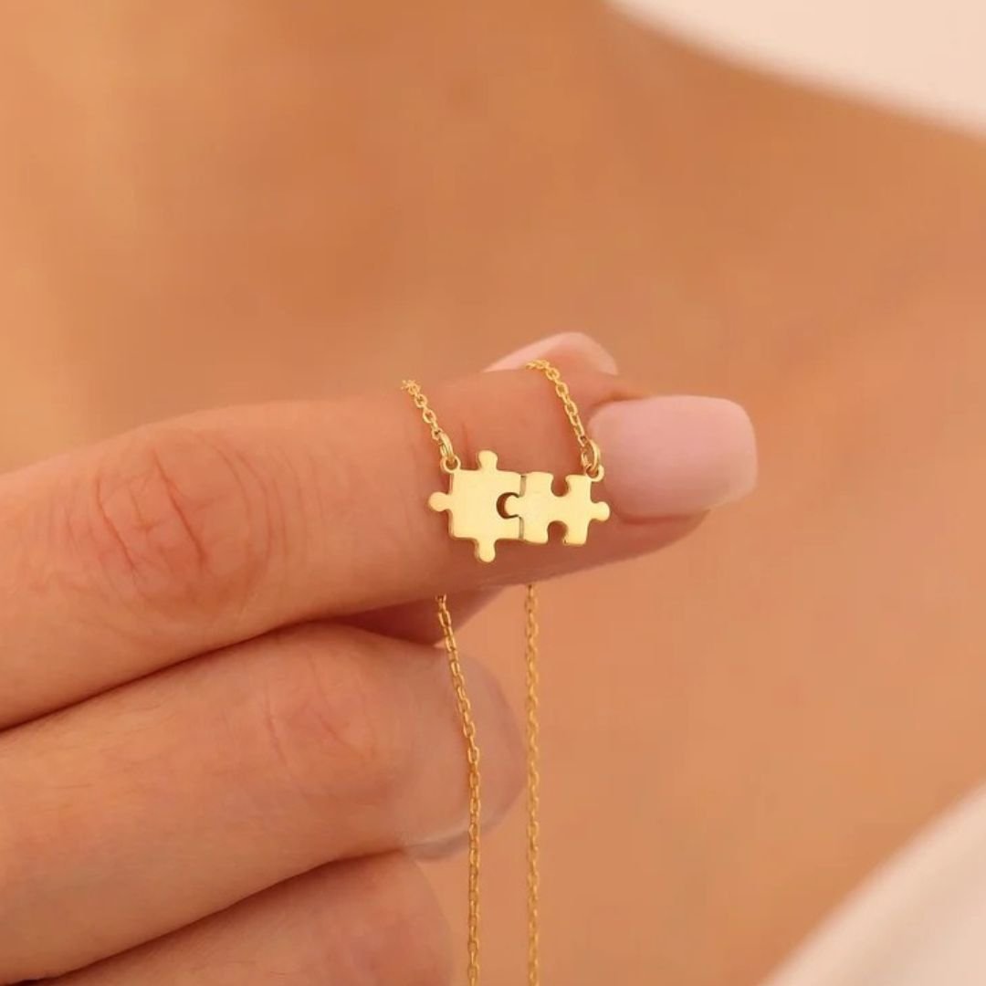 Collar piezas de rompecabezas unidas - Moroveta