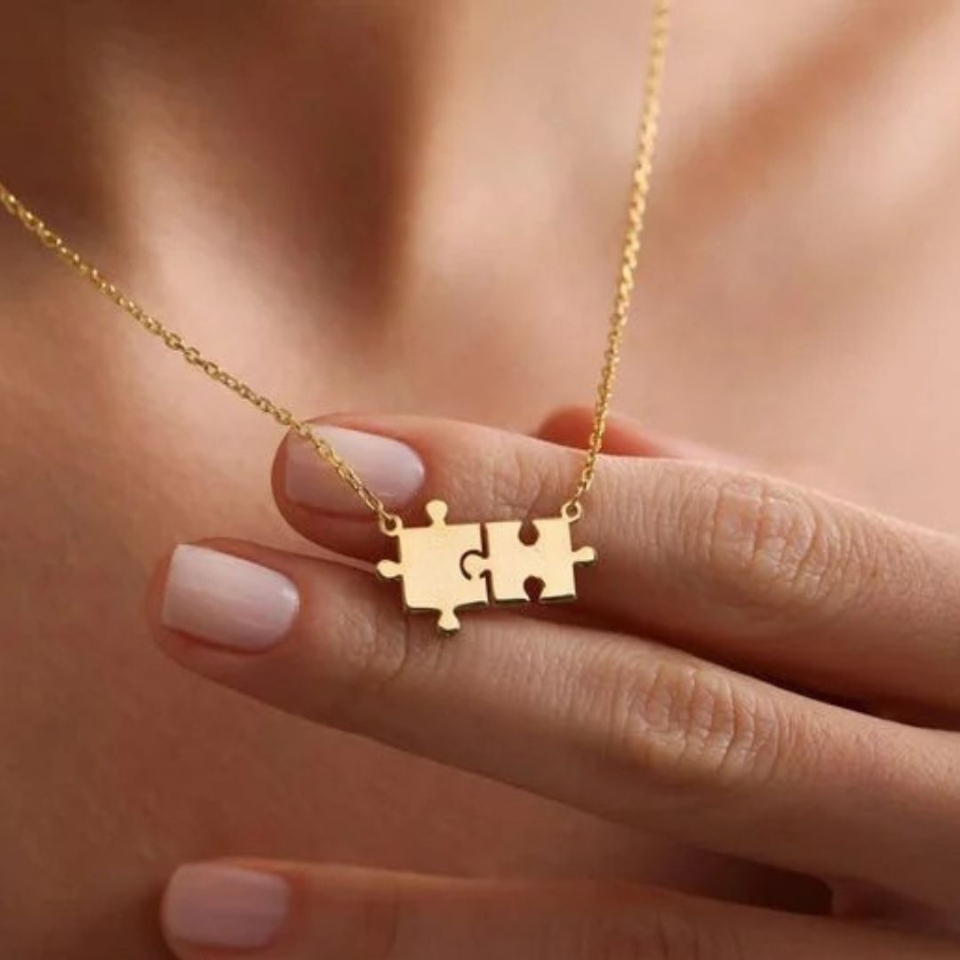 Collar piezas de rompecabezas unidas - Moroveta