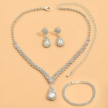 Cargar imagen en el visor de la galería, Conjunto "Lágrima de mujer" collar + pulsera + aretes - Moroveta