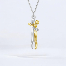 Cargar imagen en el visor de la galería, Osito con rosa eterna y collar abrazo - Moroveta