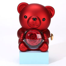 Cargar imagen en el visor de la galería, Osito con rosa eterna y collar abrazo - Moroveta