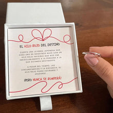 Cargar imagen en el visor de la galería, Par de anillos del hilo rojo del destino - Moroveta