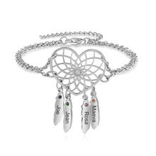Cargar imagen en el visor de la galería, Pulsera atrapasueños corazón personalizable - Moroveta