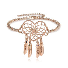 Cargar imagen en el visor de la galería, Pulsera atrapasueños corazón personalizable - Moroveta