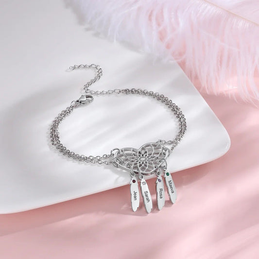 Pulsera atrapasueños corazón personalizable - Moroveta