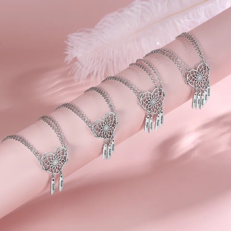 Pulsera atrapasueños corazón personalizable - Moroveta