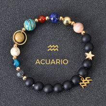 Cargar imagen en el visor de la galería, Pulsera con 12 planetas y signo del zodíaco - Moroveta