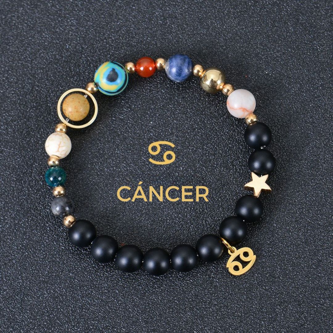 Pulsera con 12 planetas y signo del zodíaco - Moroveta